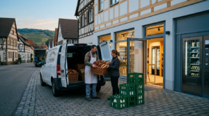 Ländlicher Einzelhandel innovativ: Hybrider Dorfladen erhält frische Backwaren für die regionale Nahversorgung.