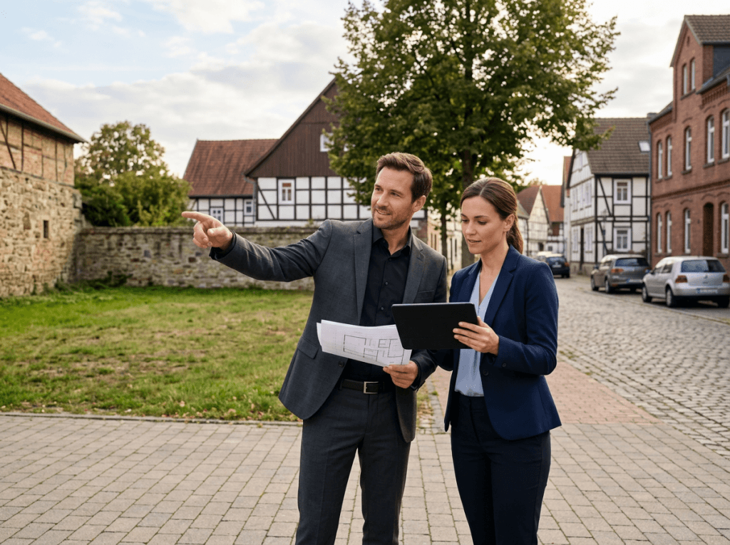Standortanalyse und Vor-Ort-Begehung für Projektplanung Smart Store im ländlichen Raum.